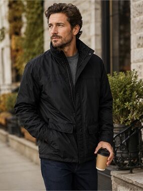 London Fog Black Lightweight Utility Jacket Men’s Medium